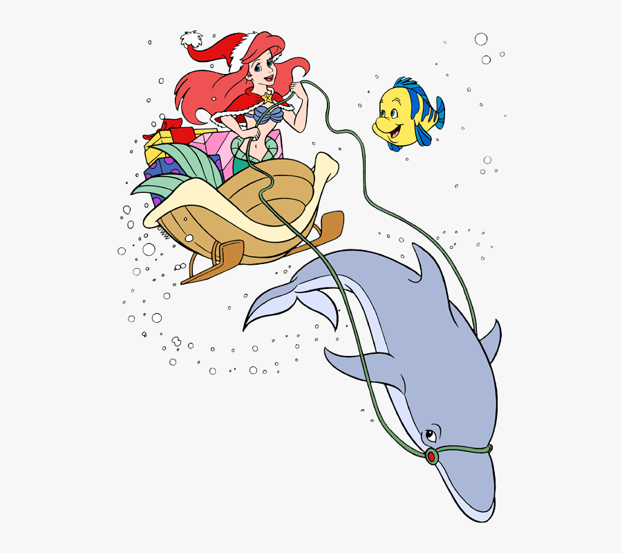 Little Mermaid Christmas, Transparent Clipart