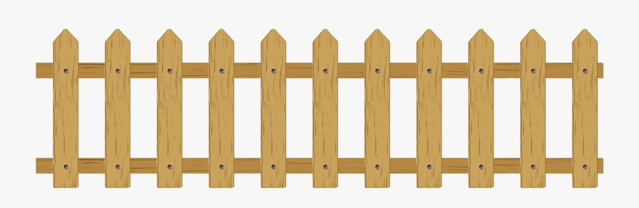 Picket Fence Cartoon Clip Art - Wooden Fence Clipart Png, Transparent Clipart