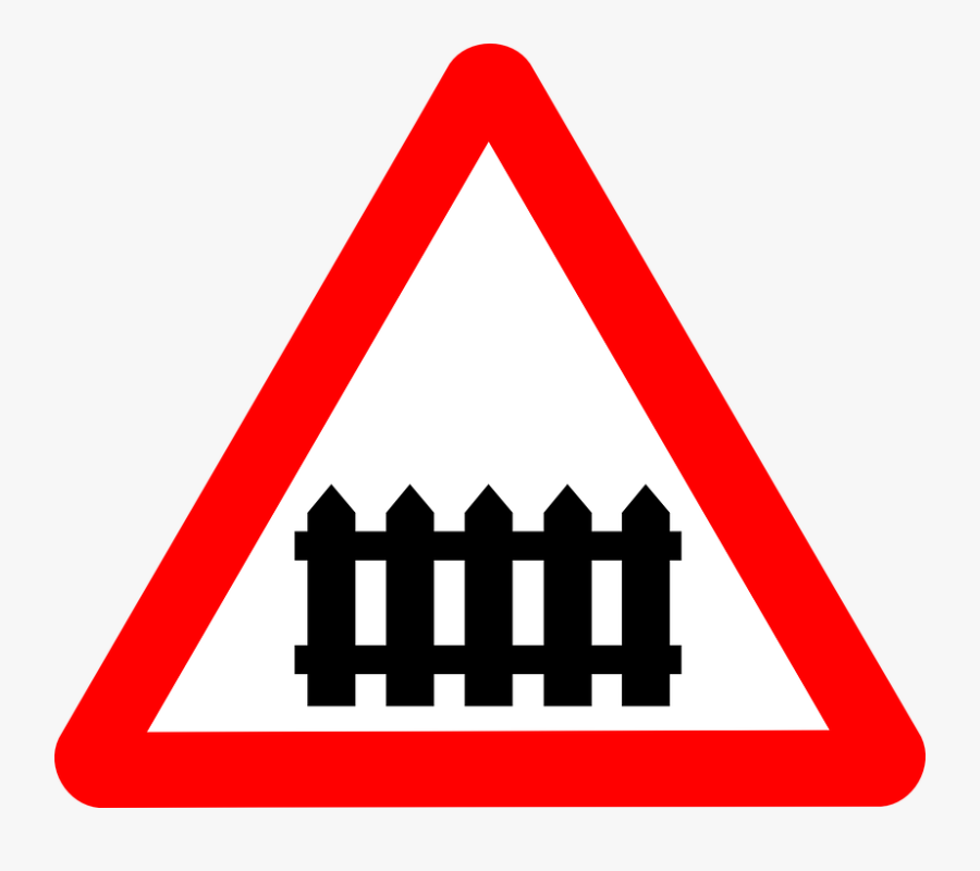Roadsign Rail Fence - Traffic Signs For Railway Crossing, Transparent Clipart