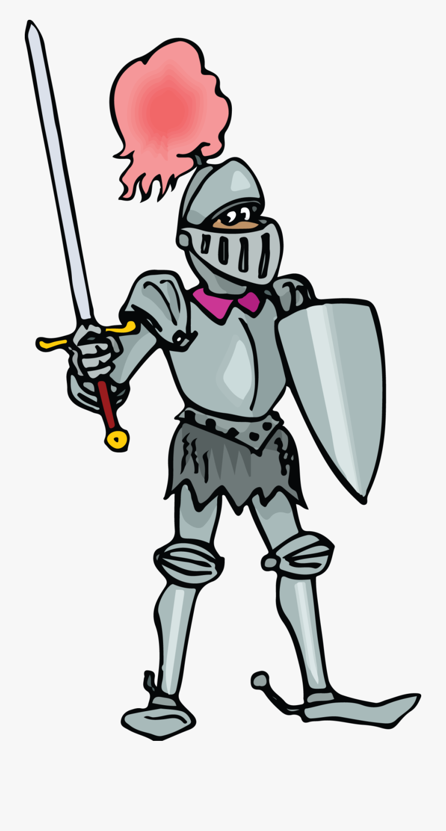Clip Art Knight Armor Clipart - Middle Ages Knight Cartoon, Transparent Clipart