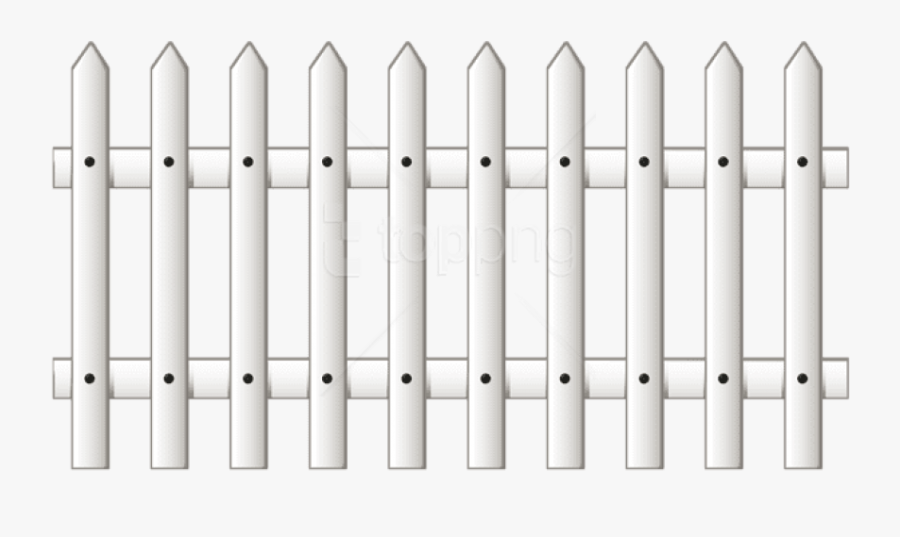 White Fence Png, Transparent Clipart