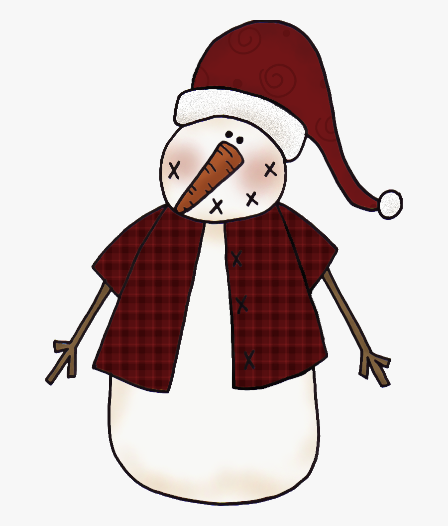 Snowman Primitive Clip Art Transparent, Transparent Clipart