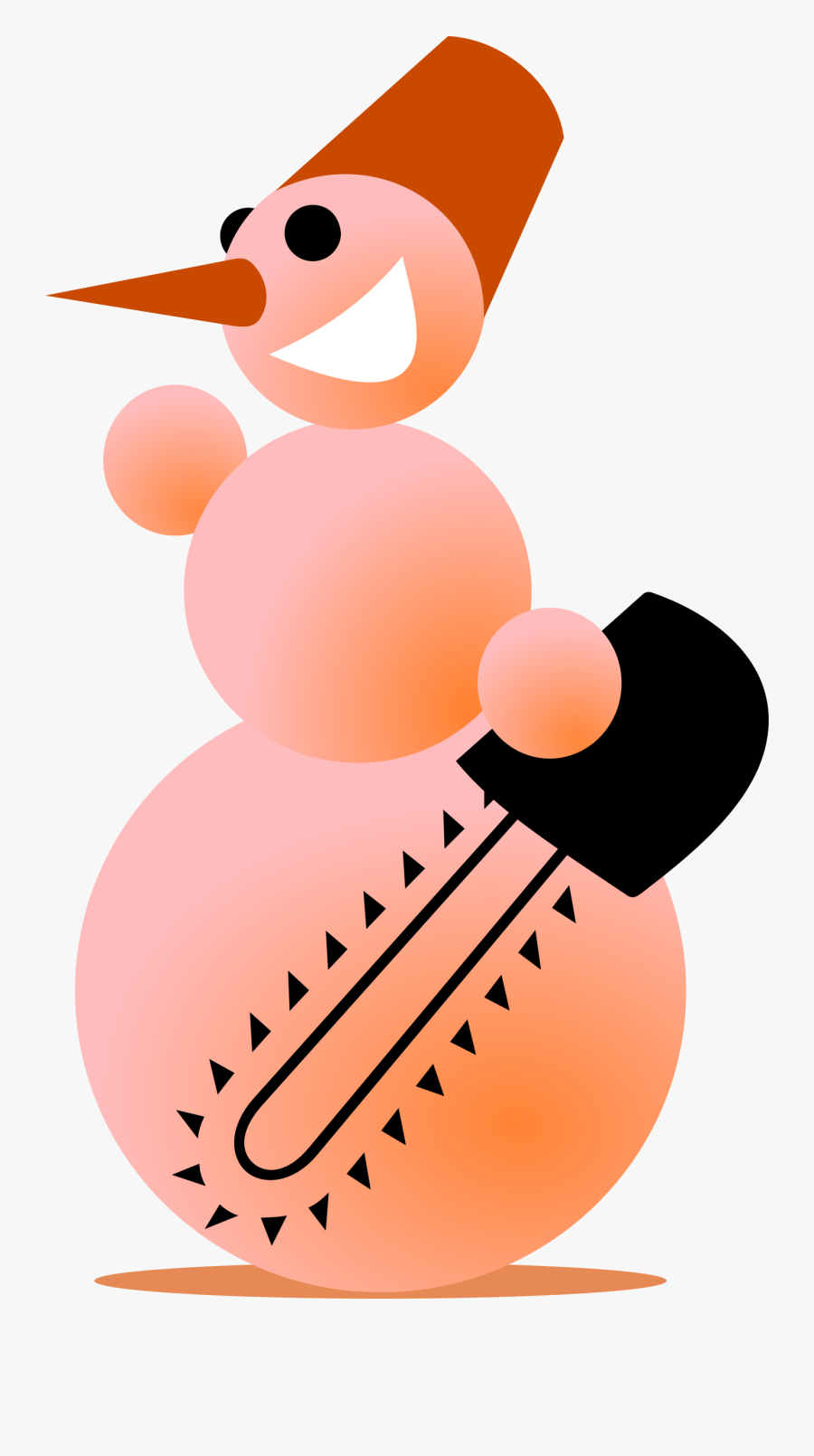Snowman With Chainsaw, Transparent Clipart