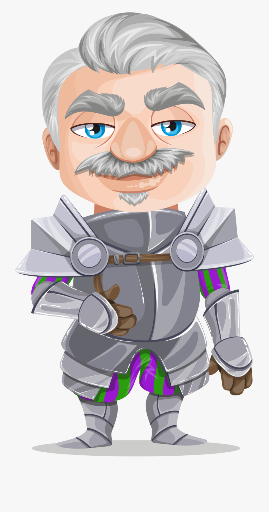 Knight Free To Use Clipart - Cartoon Old Man Knight, Transparent Clipart