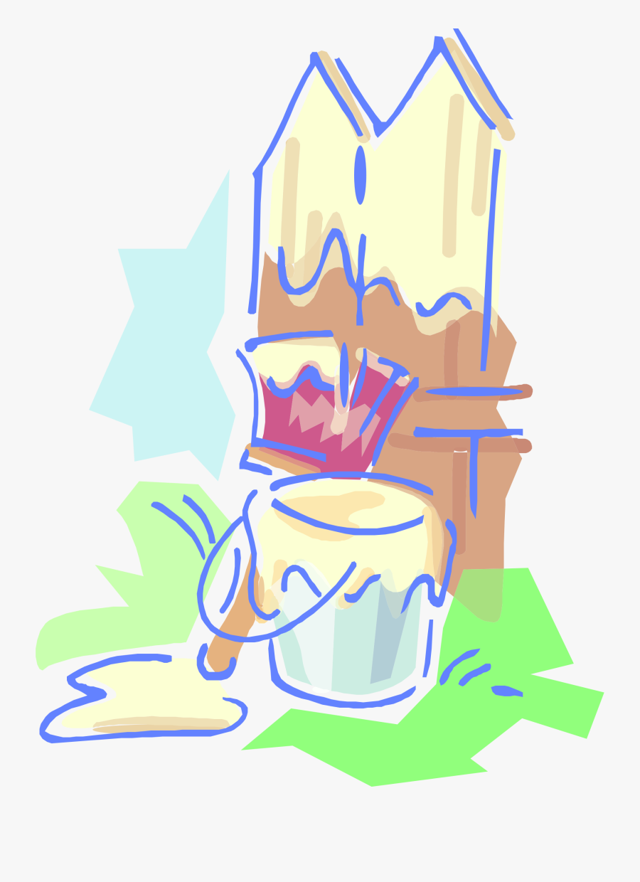 Painting A Fence Clip Arts - Paint Fence Clip Art, Transparent Clipart