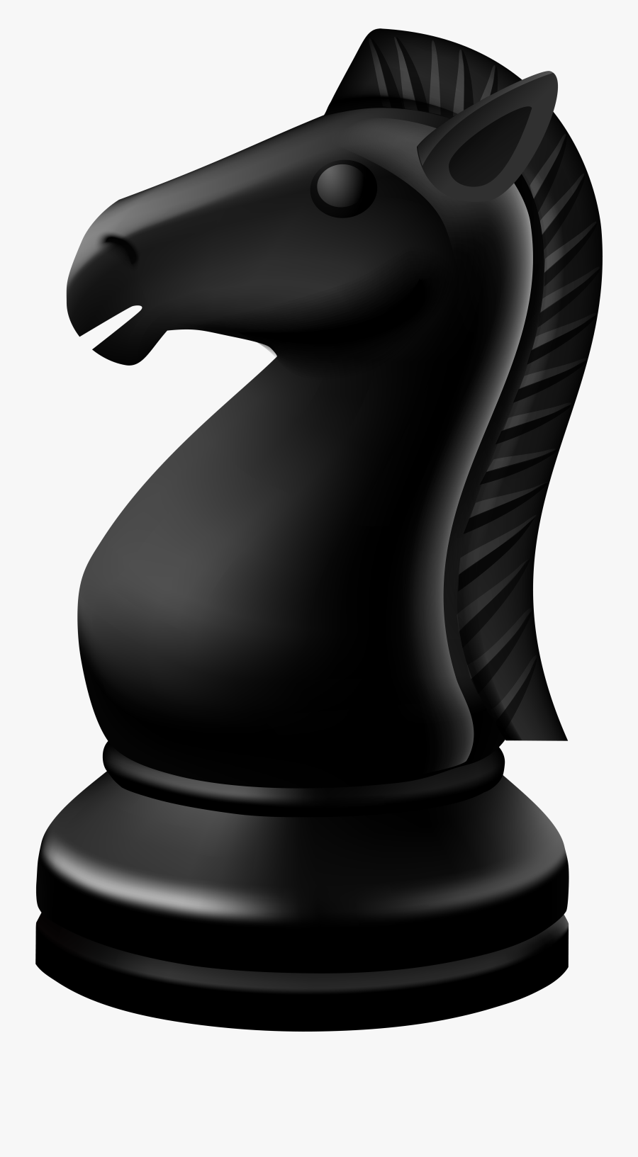 Knight Black Chess Piece Png Clip Art - Black Knight Chess Piece, Transparent Clipart