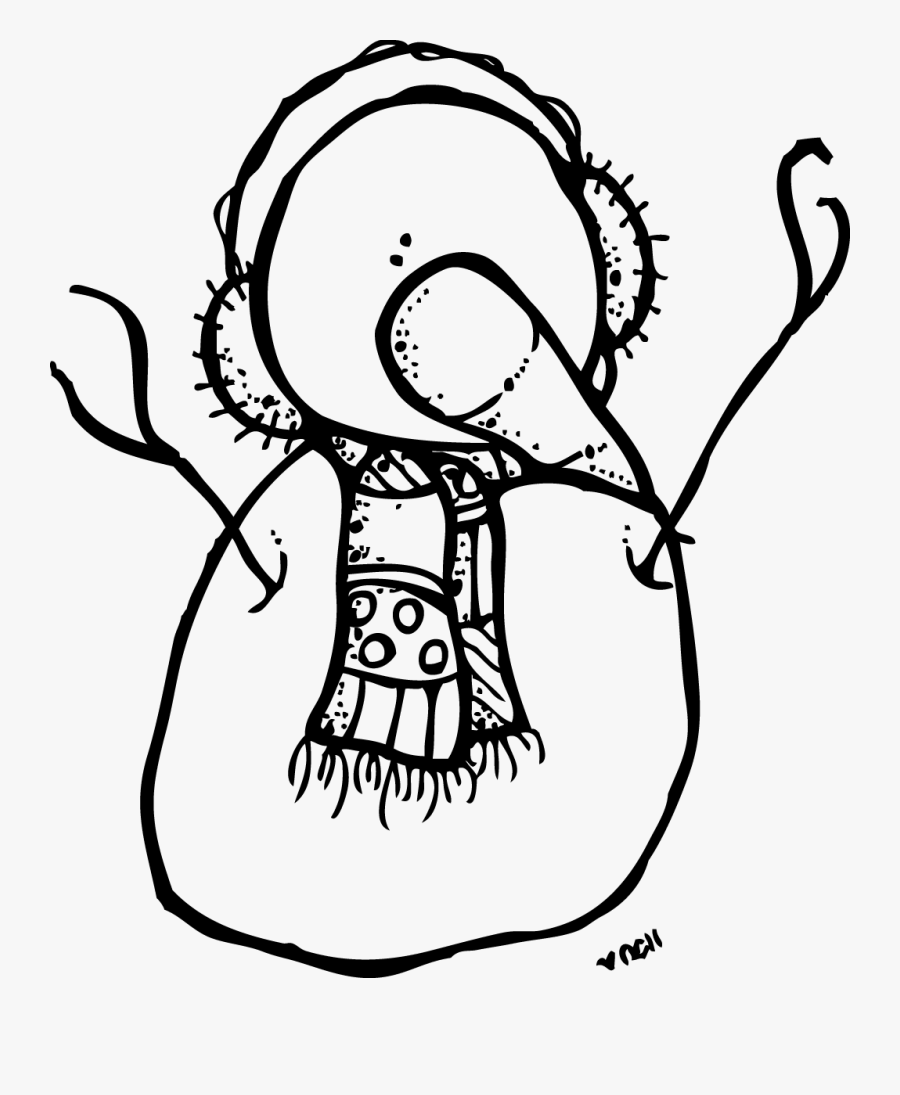 Snowman Clipart Melonheadz - Christmas Melonheadz Black And White, Transparent Clipart