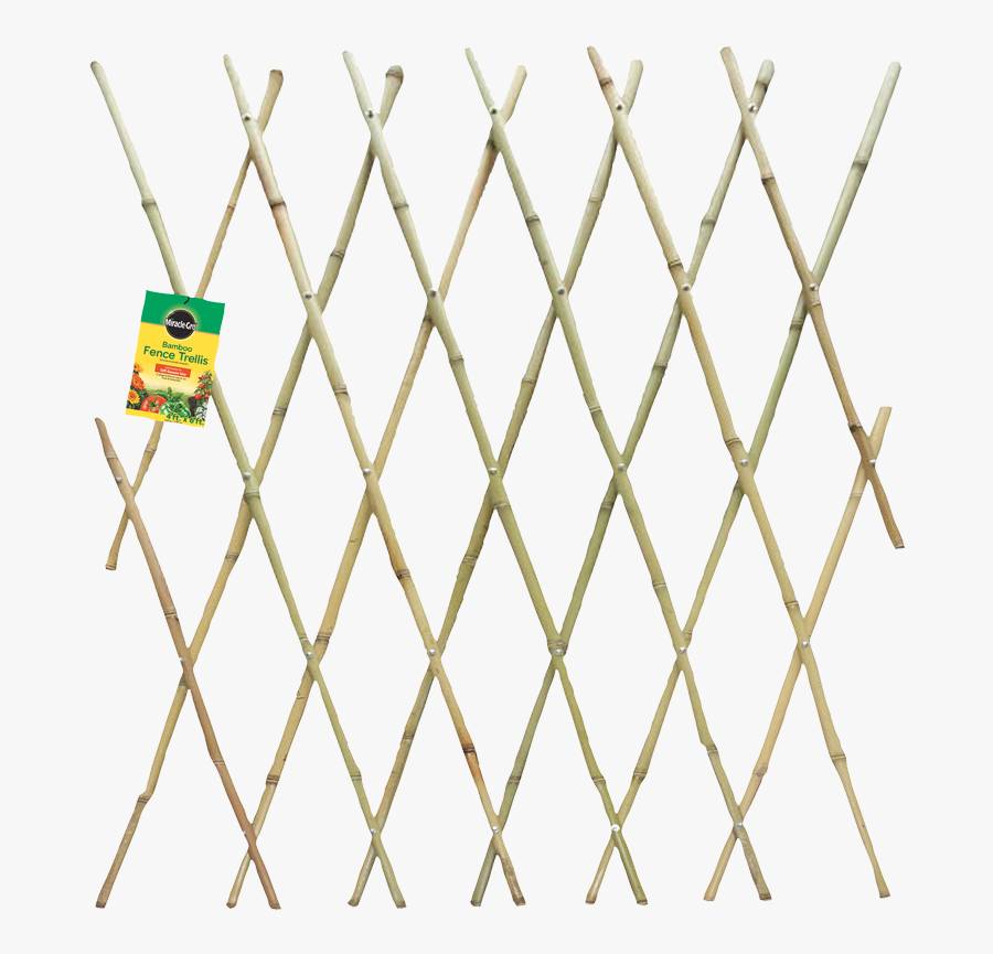 Transparent White Picket Fence Clipart - Foldable Bamboo Trellis, Transparent Clipart
