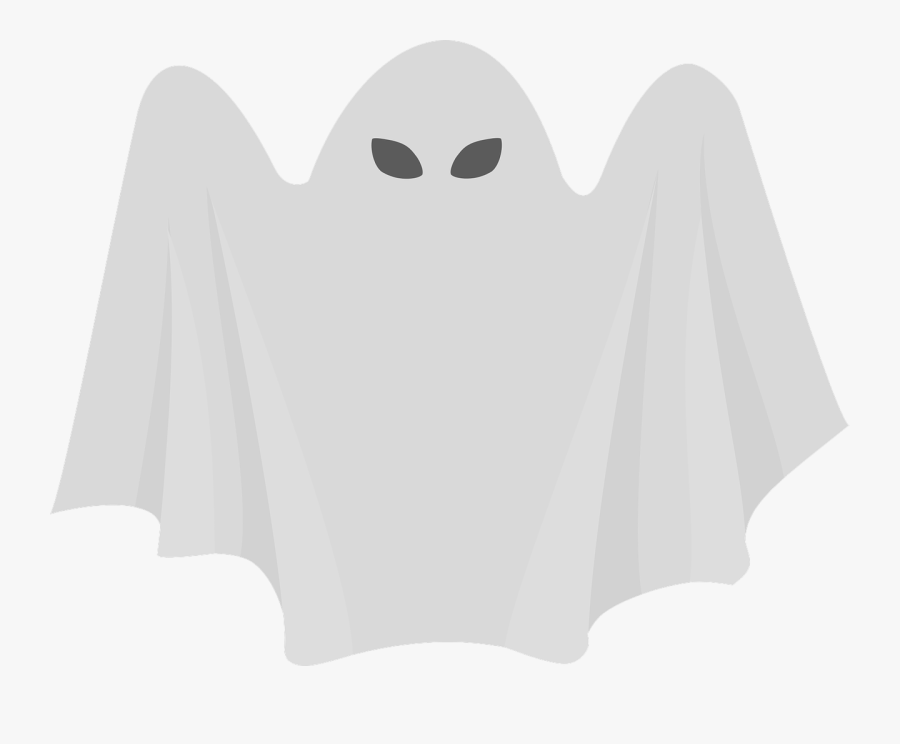 Ghost Halloween Spooky Vector Graphic Pixabay - Cartoon Ghost With Black Background, Transparent Clipart