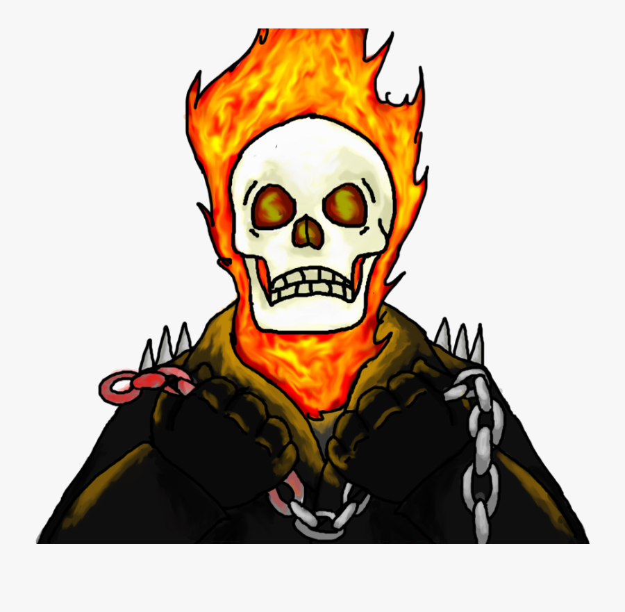Drawing Marker Ghost Rider Clip Art Free - Ghost Rider Cartoon Drawing, Transparent Clipart