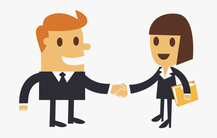 Clip Art People Shaking Hands Clipart - Cartoon Businessman Shaking Hands, Transparent Clipart