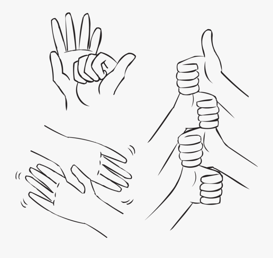 Group Clipart Handshake - Sketch, Transparent Clipart