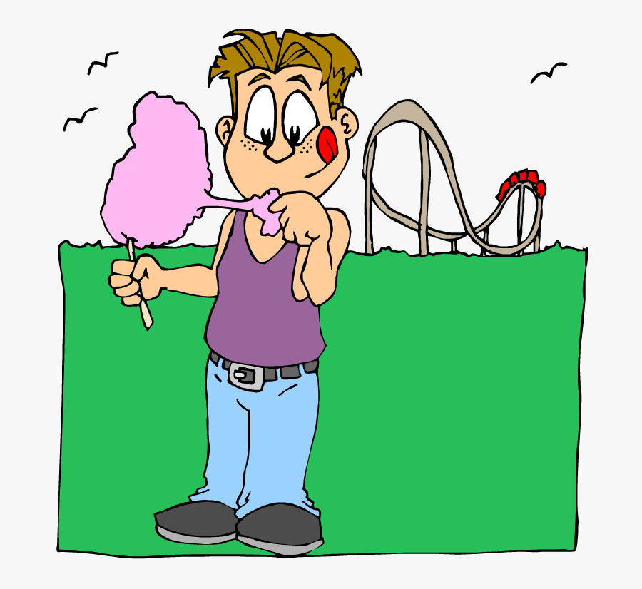 Cotton Candy Clip Art - Eating Cotton Candy Cartoon, Transparent Clipart