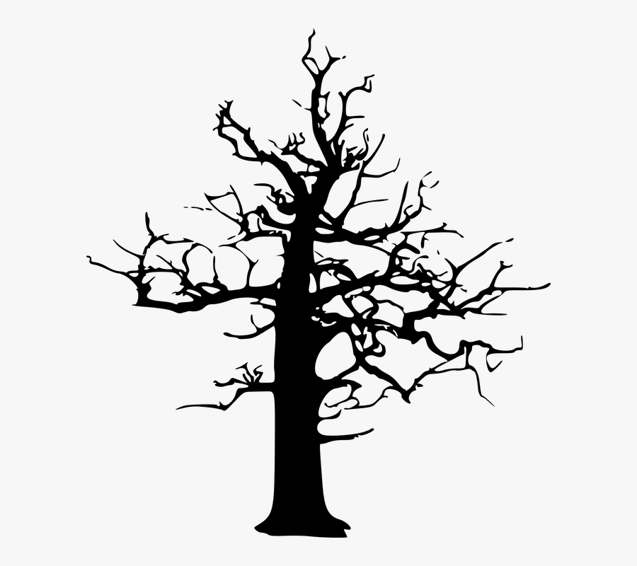 Dying Clipart Ghost - Dead Tree Vector, Transparent Clipart