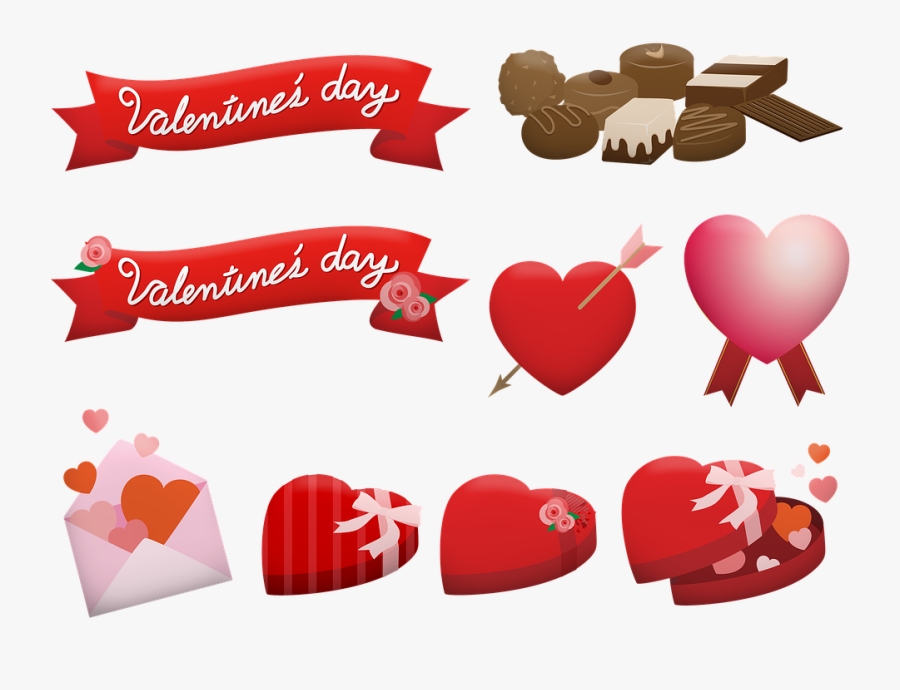 Valentine Clip Art, Hearts, Candy, Chocolate - Frases De San Valentin Png, Transparent Clipart