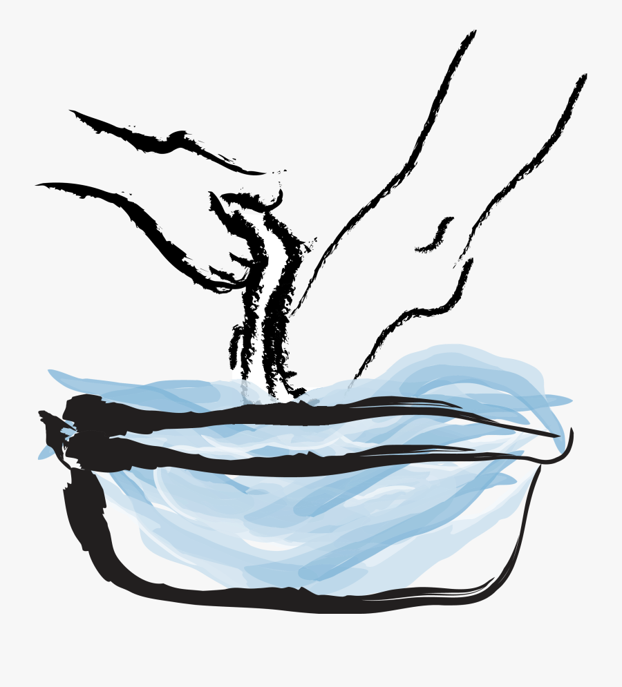 When Love Comes To Town - Jesus Washing Disciples Feet Clip Art, Transparent Clipart
