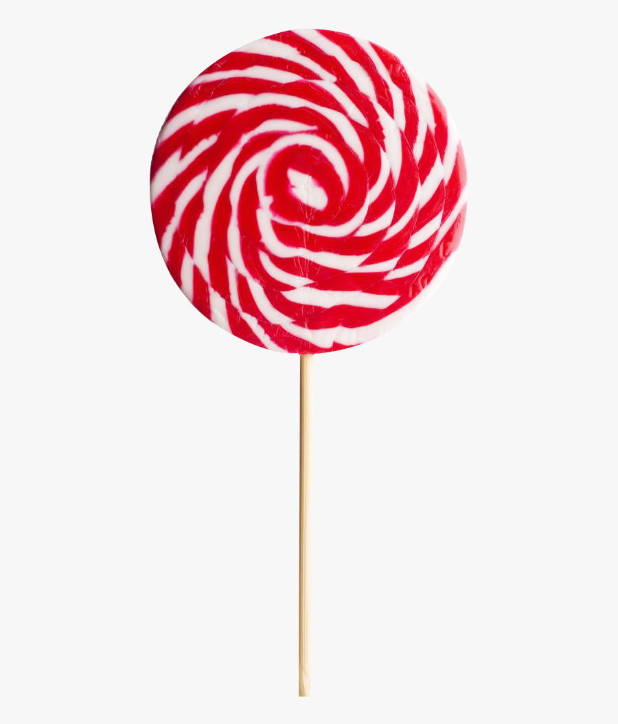 Red And White Lollipop Png, Transparent Clipart