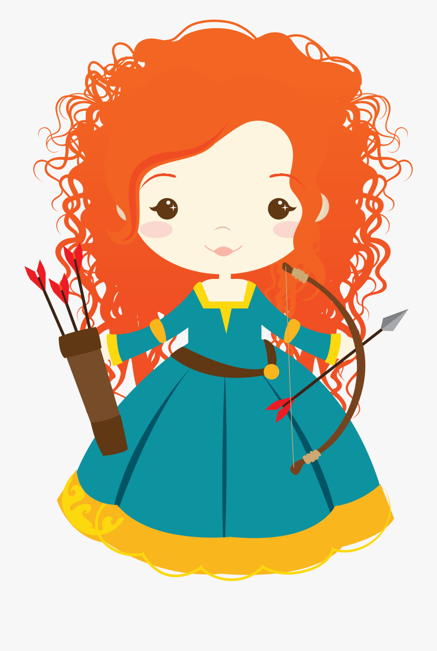 Princess And Knight Clipart At Getdrawings - Merida Cute Png, Transparent Clipart