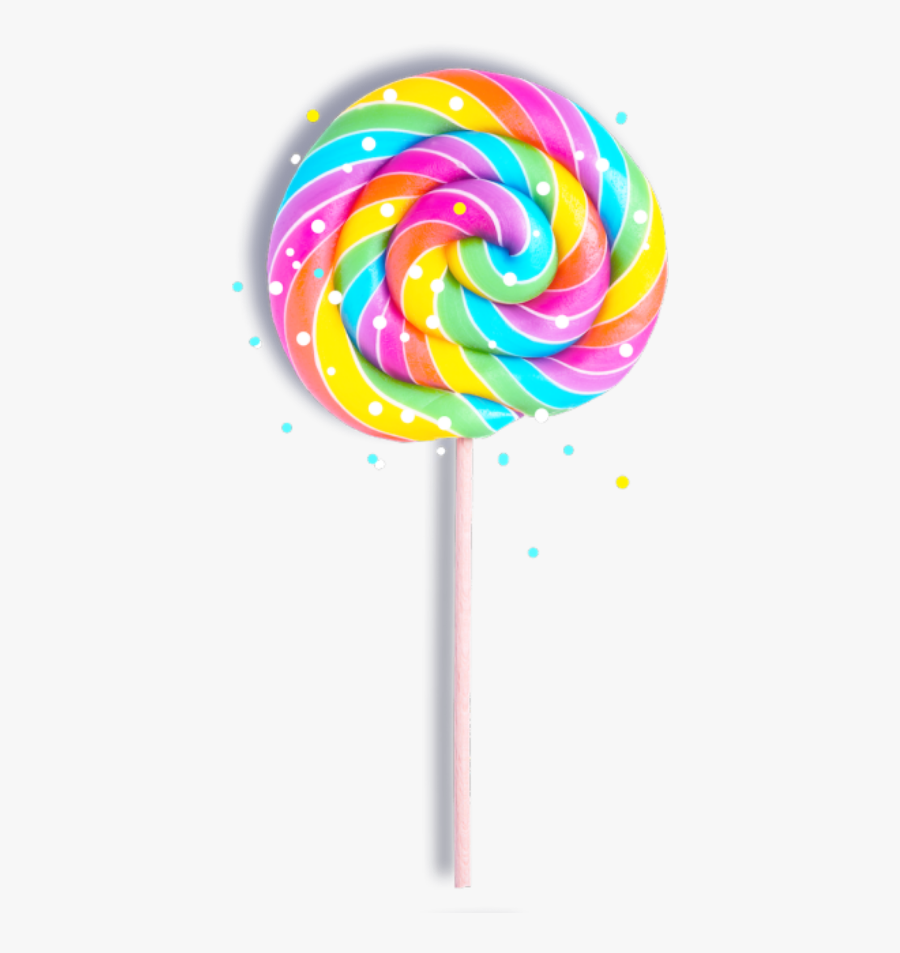 Candy Clipart Pastel - Rainbow Lollipop Transparent Background, Transparent Clipart