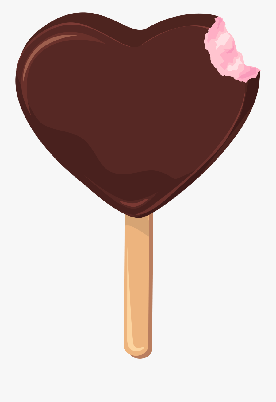 Heart Clipart Ice Cream - Ice Cream Stick Heart, Transparent Clipart