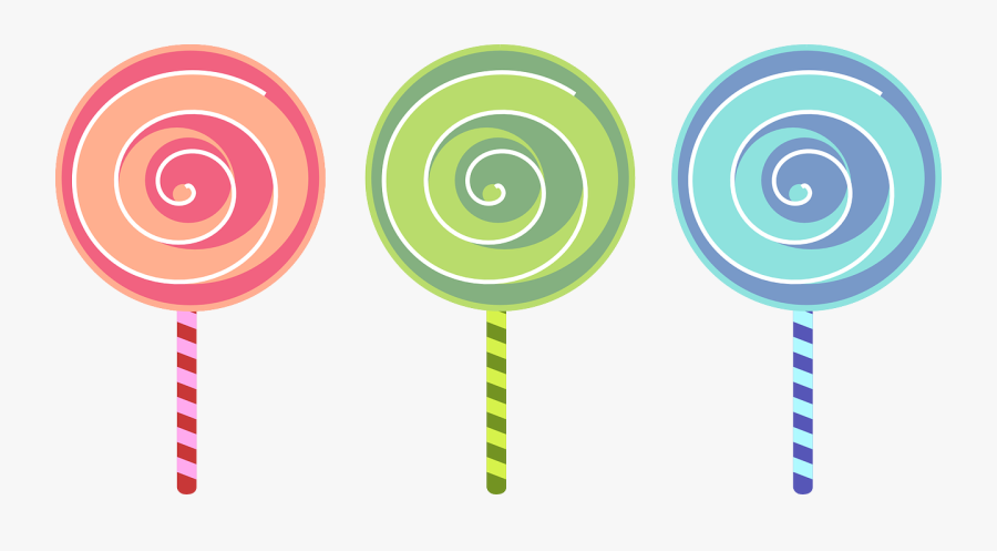 Lollipop Sweets Colorful Free - 3 Lollipop Clipart, Transparent Clipart