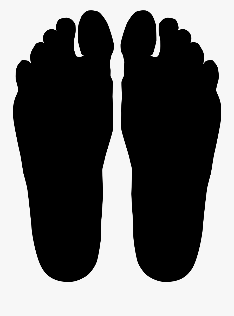 Feet Silhouette, Transparent Clipart
