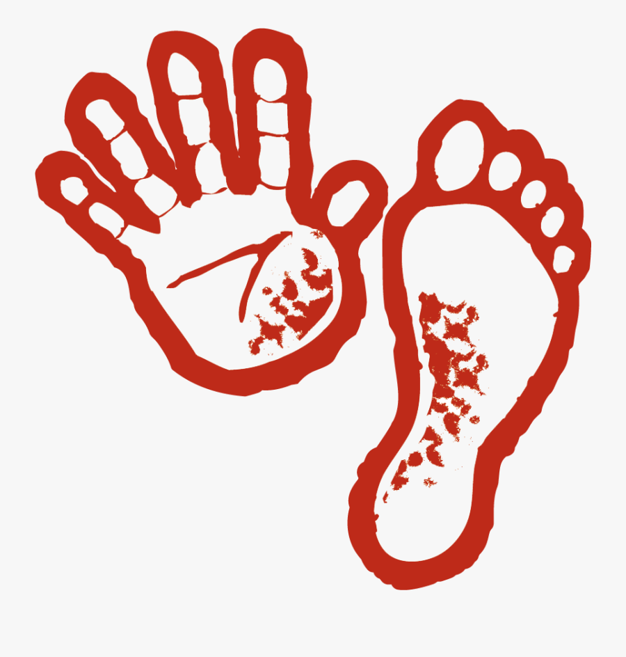 Transparent Red Handprint Png - Hands And Feet Clipart, Transparent Clipart