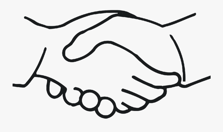 Clip Art Hand Shake Drawing - Hand Shake Coloring Pages, Transparent Clipart