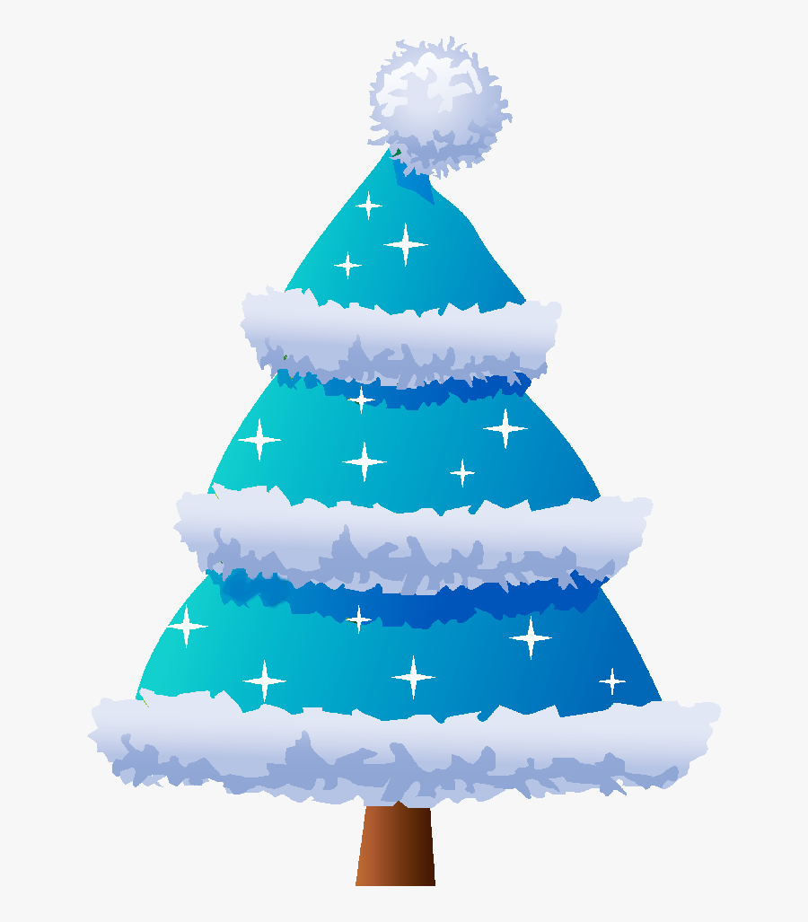 Blue Christmas Tree Clipart, Transparent Clipart