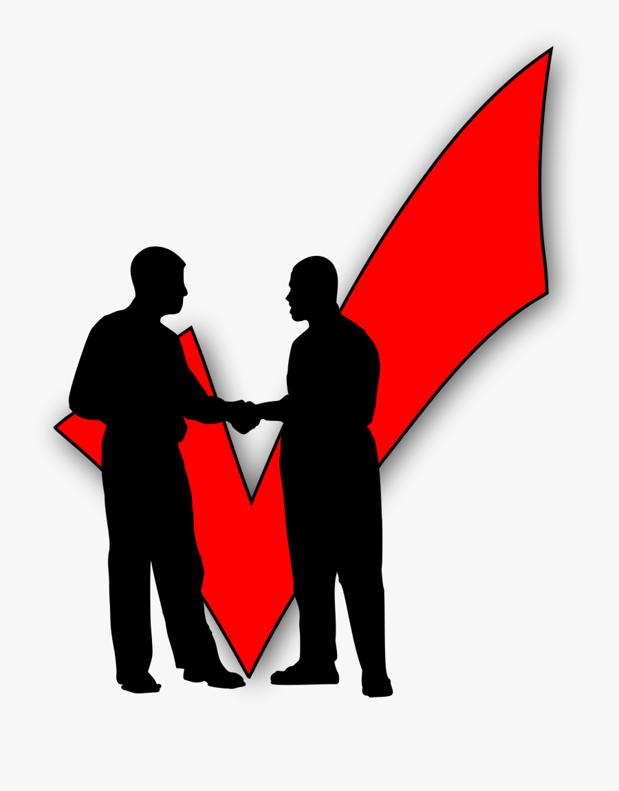 Transparent Checkmark Png - Two People Shaking Hands Transparent, Transparent Clipart