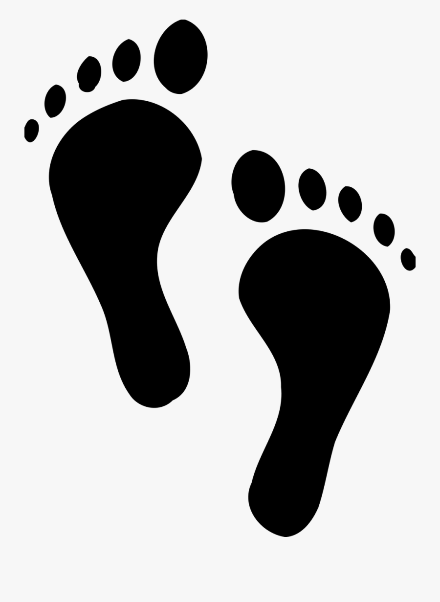 Feet Clipart Silhouette - Baby Feet Icon, Transparent Clipart