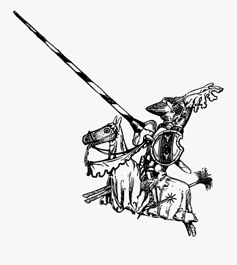 Odd Knight - Knight With Lance Clipart, Transparent Clipart