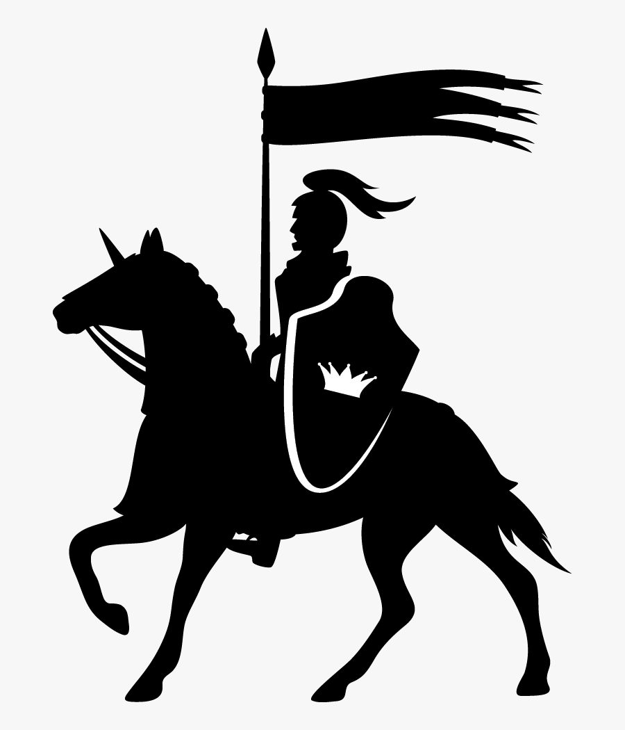 Knight On Horse Silhouette, Transparent Clipart