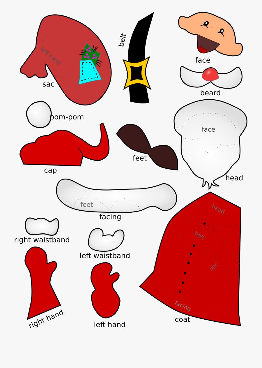 Feet Clipart Santa Claus - Santa Claus Handicraft, Transparent Clipart