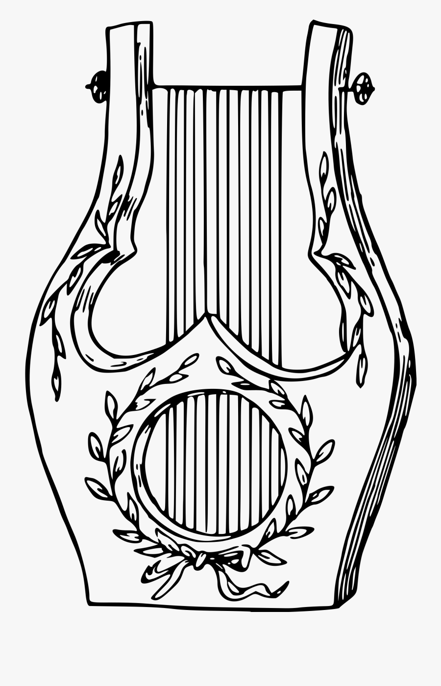 Lyre Drawing At Com - Drawing Of String Instrument, Transparent Clipart
