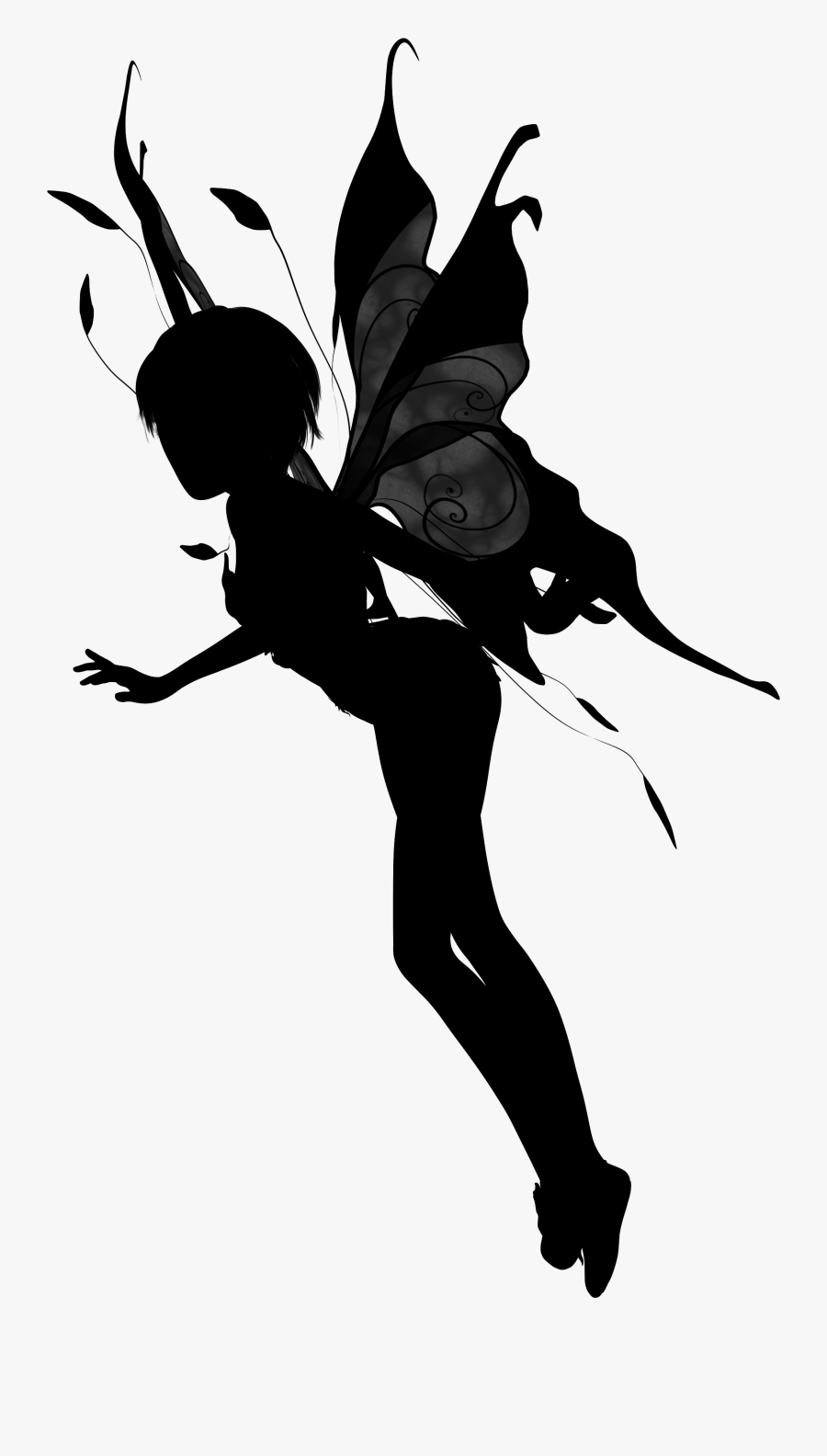 Transparent Athletics Clipart - Flying Fairy Silhouette Png, Transparent Clipart