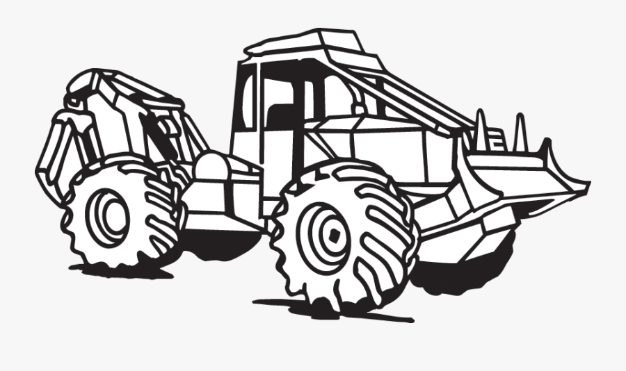 Log Skidder Clipart - Black And White Skidder Clipart, Transparent Clipart