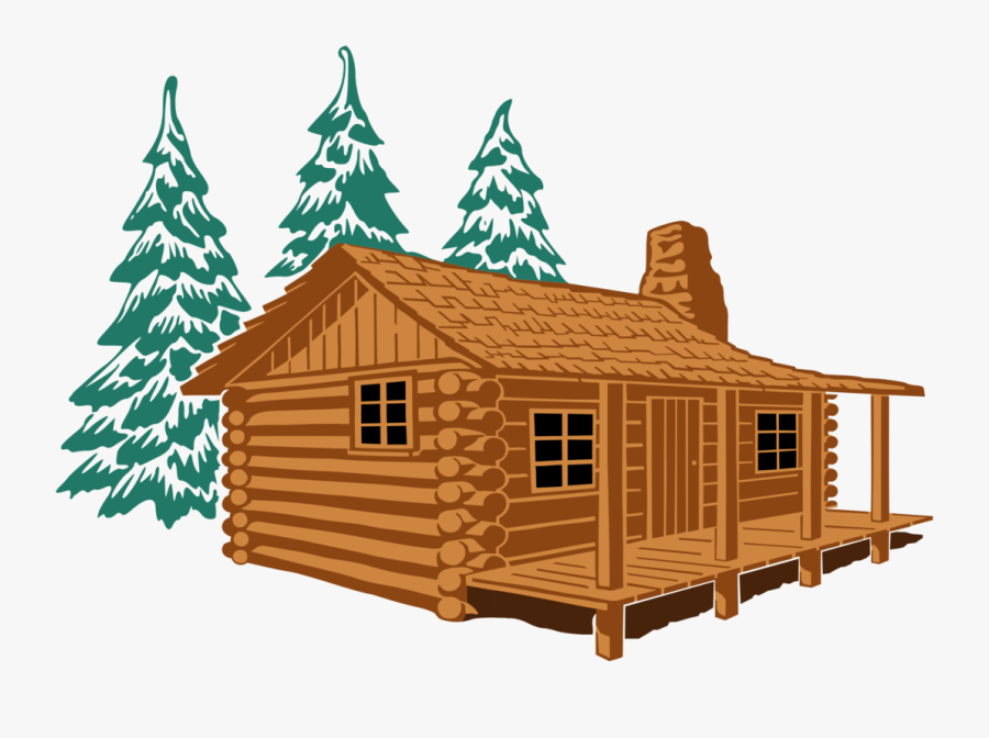 Log Cabin House Cottage Rustic Cartoon - Log Cabin Clipart, Transparent Clipart