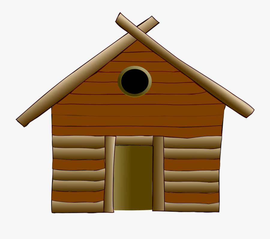 Ancient Bird Cliparts - Wood Three Little Pigs Houses, Transparent Clipart