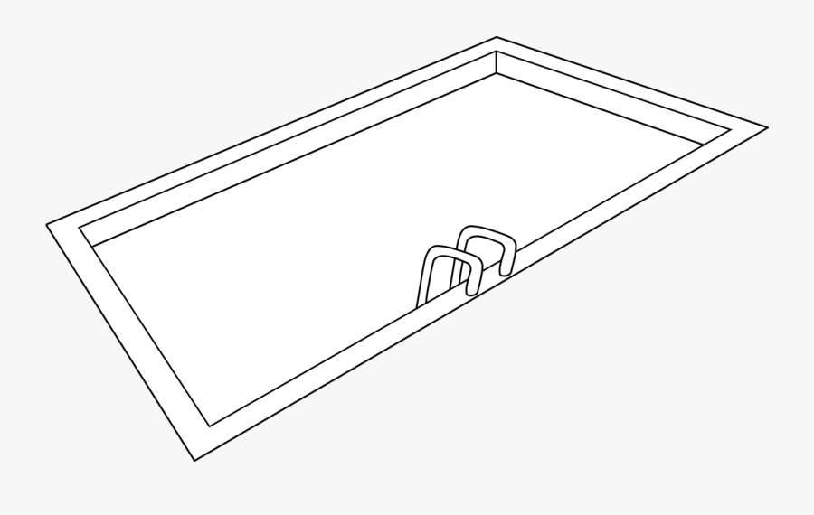 Line Art,square,angle - Swimming Pool Clipart Black And White, Transparent Clipart