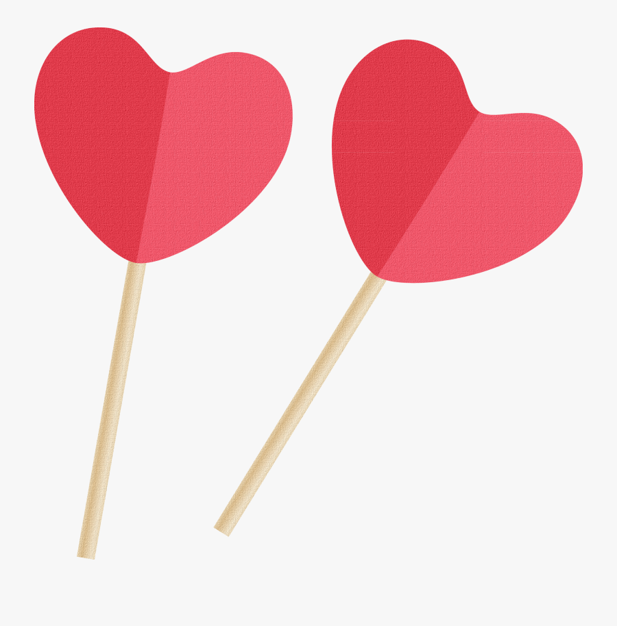 Clipart Hearts Lollipop - Transparent Cute Heart Lollipop, Transparent Clipart