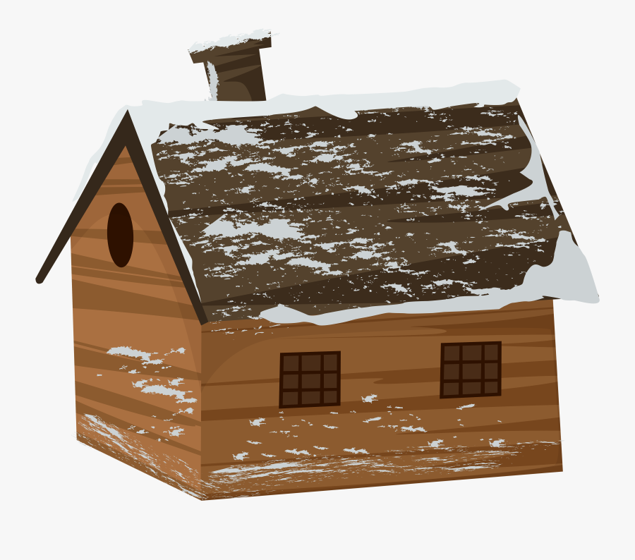 Winter Cabin House Transparent Png Clip Art Image - Cabin On Transparent Background, Transparent Clipart