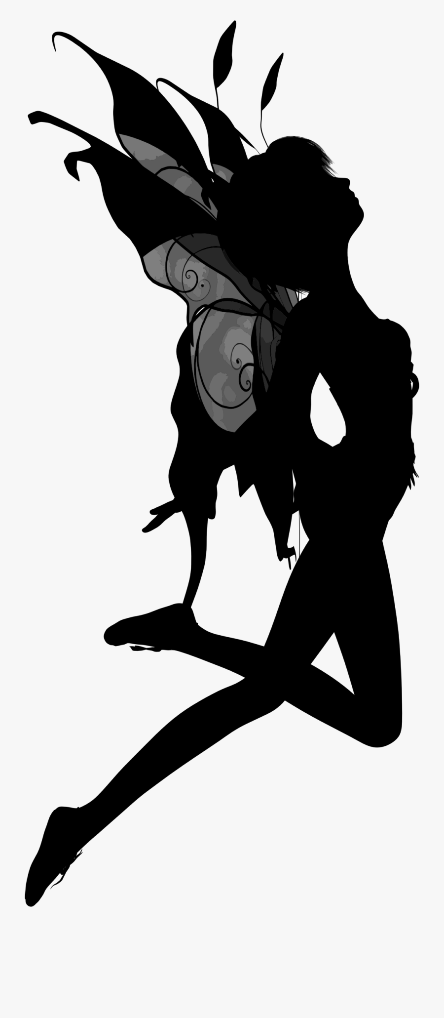 Female Silhouette Variation Big - Silhouette Of Fairy Flying, Transparent Clipart