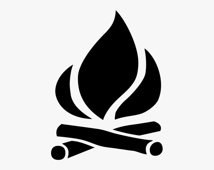 Campfire Clipart Fire Log - Camp Fire Icon Png, Transparent Clipart