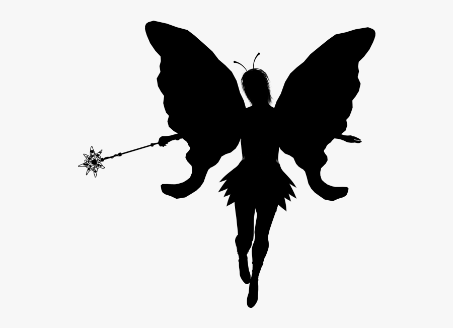 Transparent Fairies Silhouette Clipart - Free Clipart Fairy Silhouette, Transparent Clipart