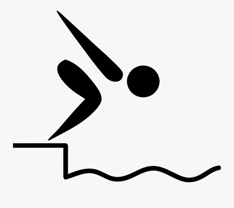 Swim Clipart Olympic Diver - Swimming Pictogram, Transparent Clipart