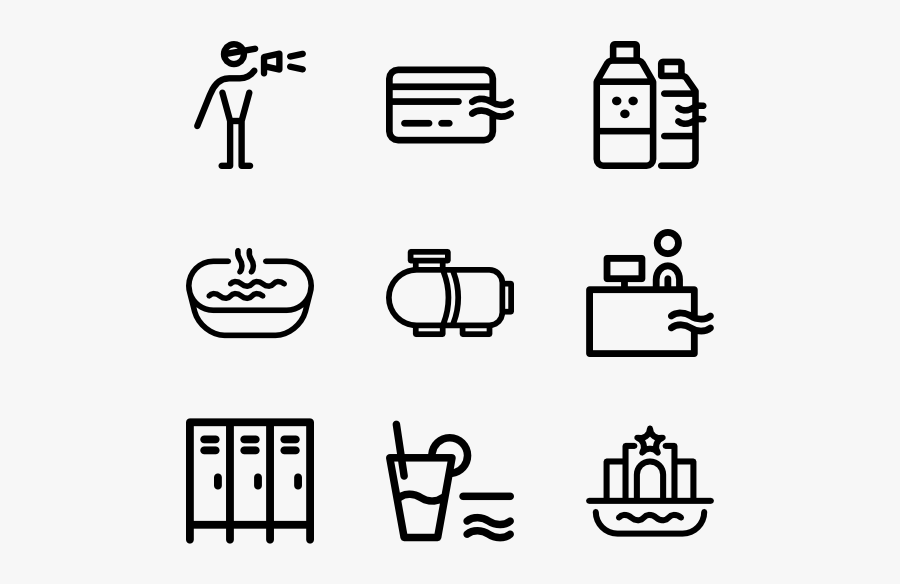 Swimming Pool Icons - Snack Icon Png, Transparent Clipart