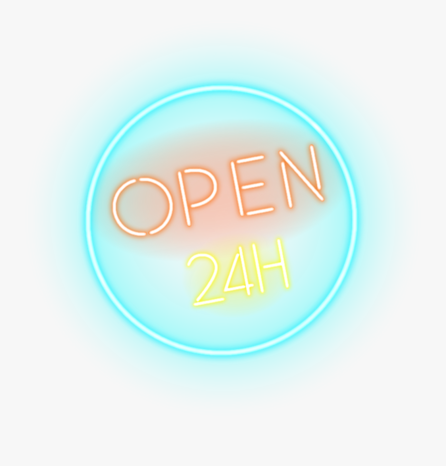 #open #24hours #24horas #neon #bar #clipart #clip Art - 24 Hours Neon Png, Transparent Clipart