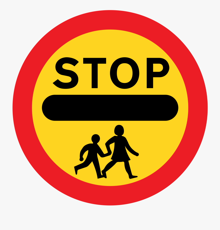 School Crossing Patrol Sign, Transparent Clipart