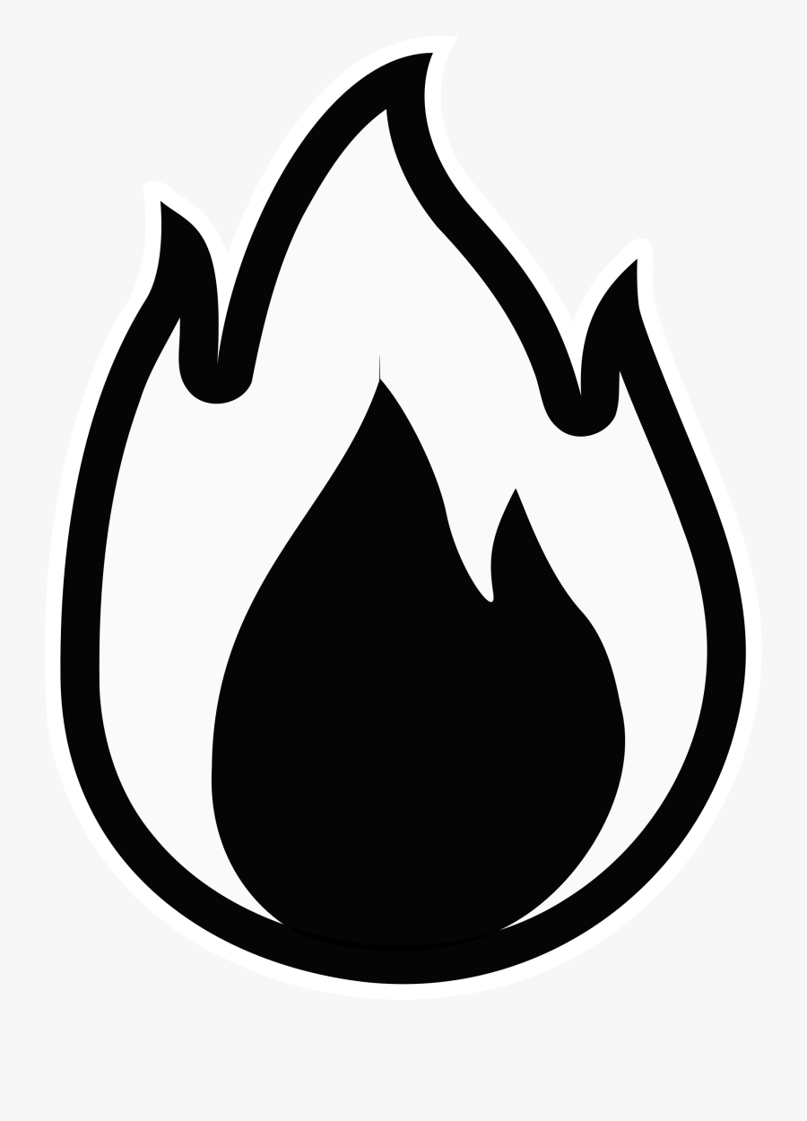 Flame Clipart Logo - Fire Vector Black And White, Transparent Clipart